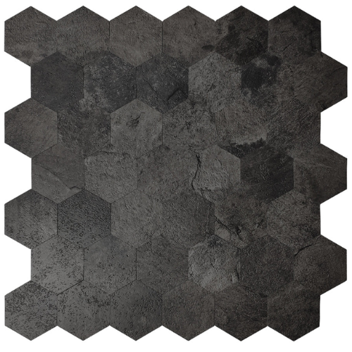 Zelfklevende Mozaïek Steenstrip Zwart | 29,1 x 28,6 0,4 CM