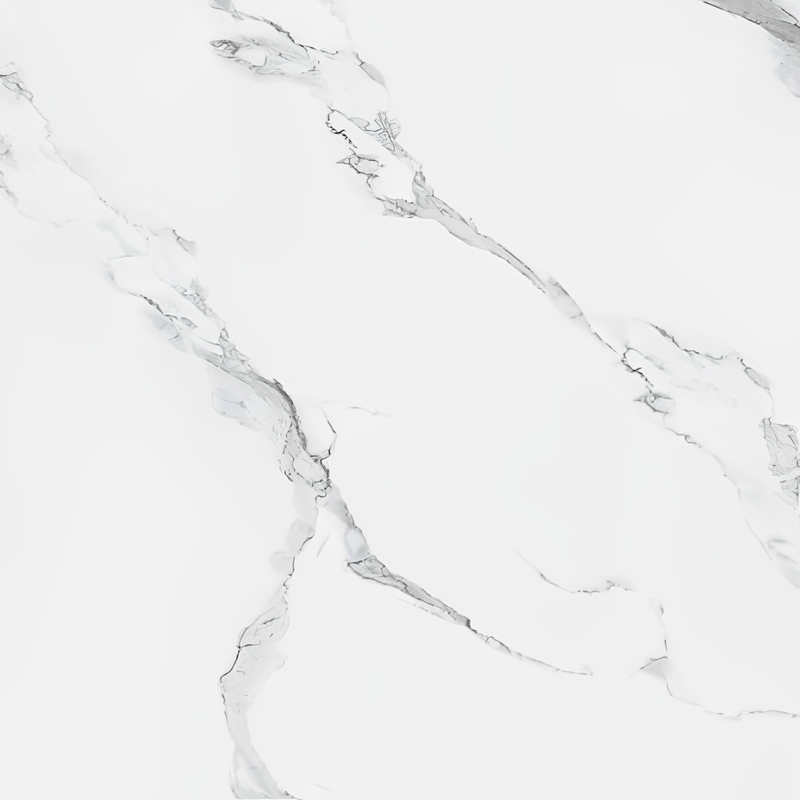 Marmer Plaat Hoogglans Wit Marble  | 290x122x0.3 | Waterbestendig Wandpaneel