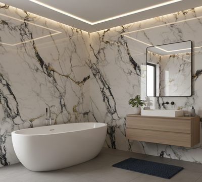 PVC wandpanelen badkamer: 100% vochtbestendig en stijlvol