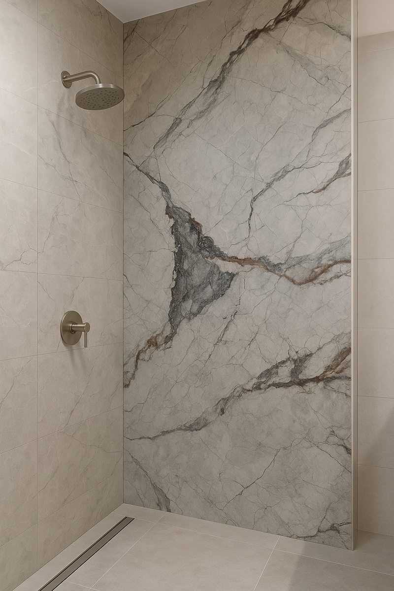 Wandpaneel Pvc MarmerPlaat Hoogglans Moonstone | 280x122x0.3 | Waterbestendig