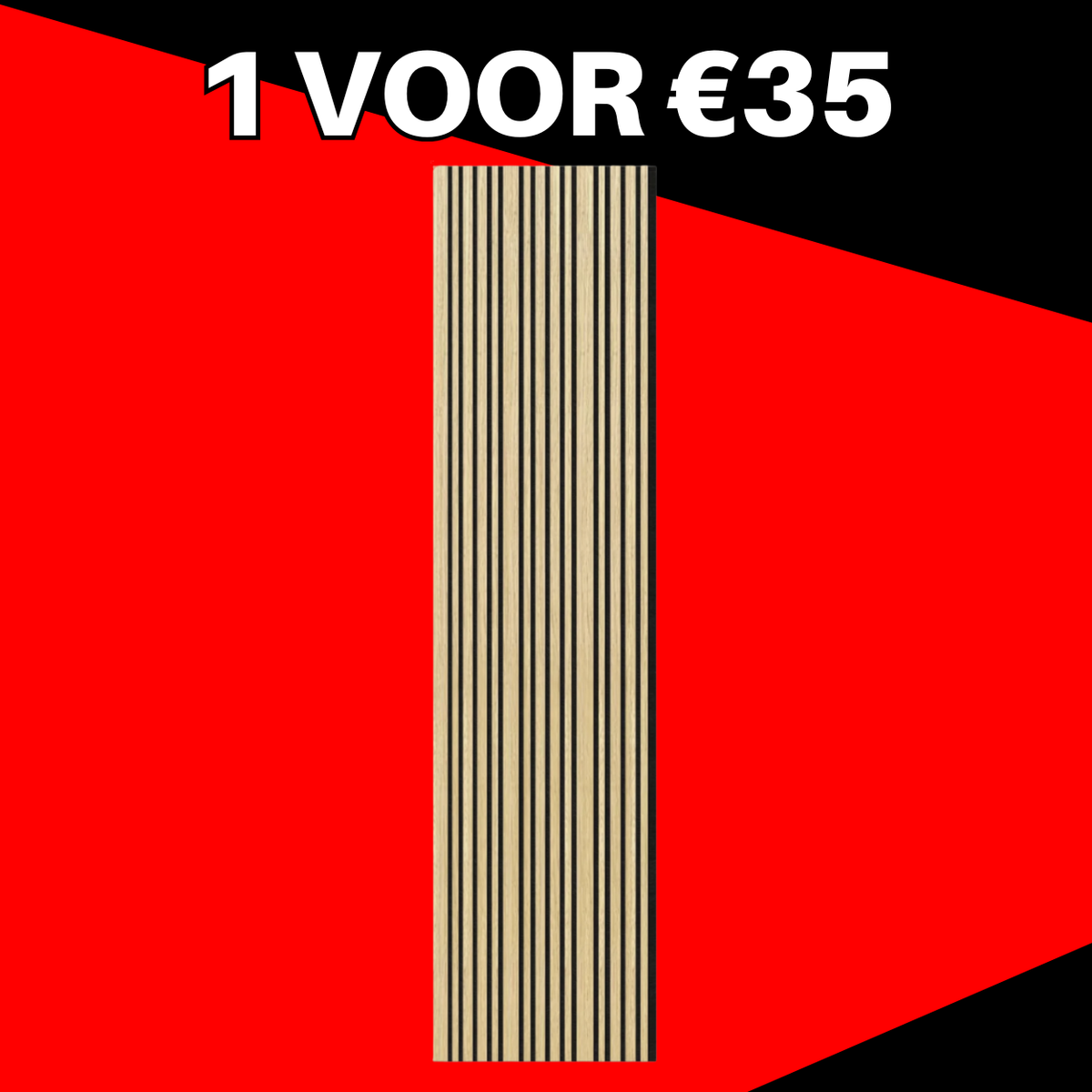 Akoestisch Wandpaneel Light Oak 260x60 cm