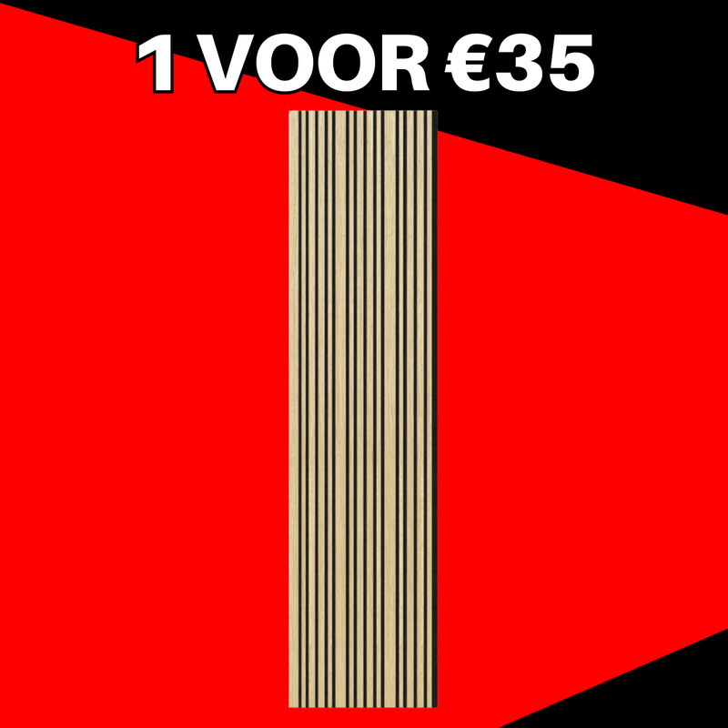 Akoestisch Wandpaneel Light Oak 260x60 cm
