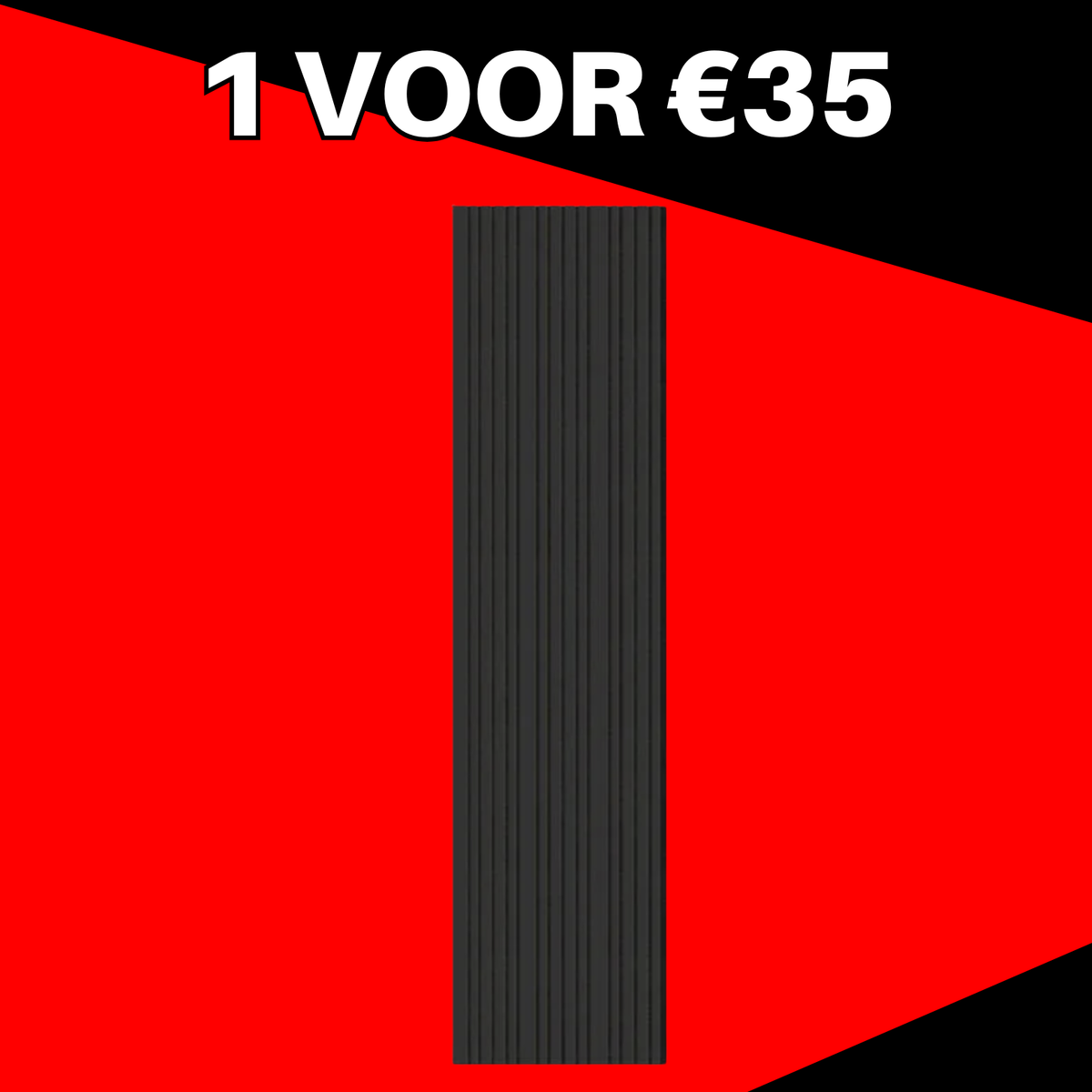 Akoestisch Wandpaneel Black On Black 260x60 cm