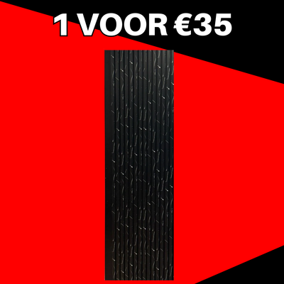 Akoestische Wandpaneel Black Marmerlook – 250x60 cm