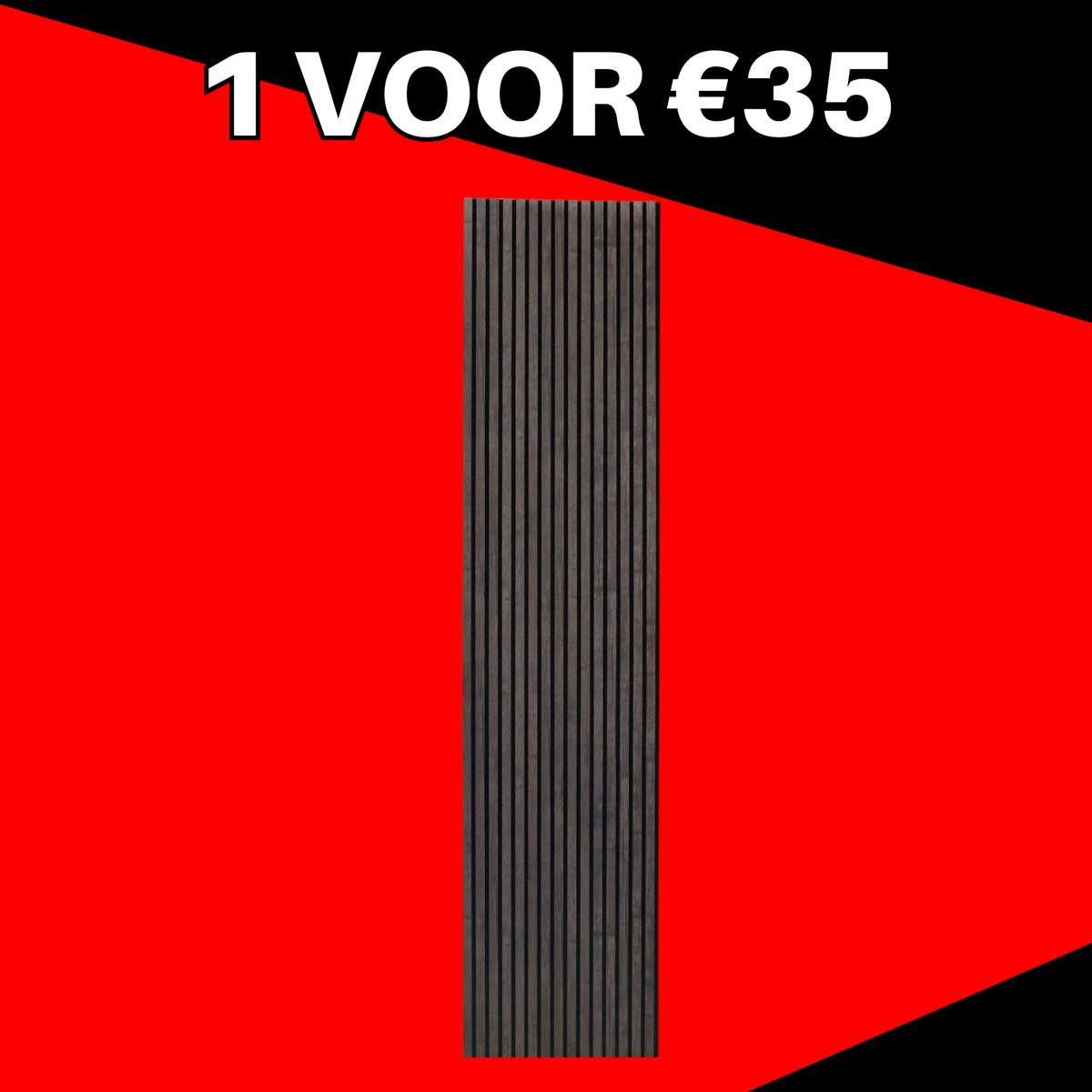 Akoestische Wandpaneel Donker Walnoot – 250x60 cm