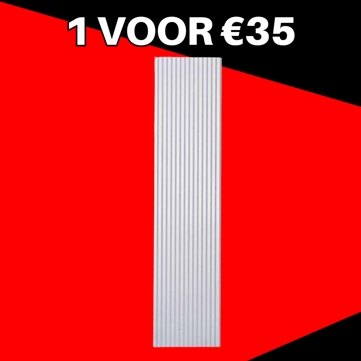 Akoestische Wandpaneel Wit – 250x60 cm