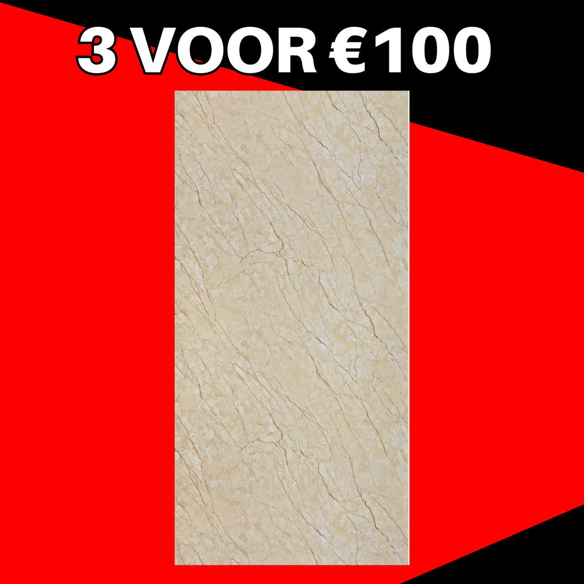 3 VOOR 100! | PVC Wandpaneel Marmerlook Goud – 280x122 cm