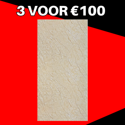 3 VOOR 100! | PVC Wandpaneel Marmerlook Goud – 280x122 cm
