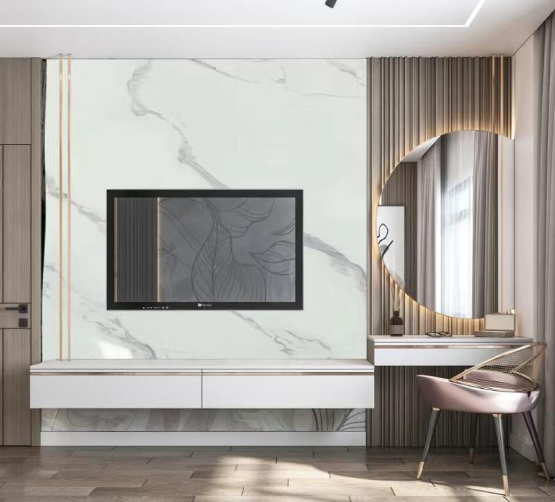 MarmerPlaat Hoogglans Wit Marble  | 280x122x0.3 | Waterbestendig Wandpaneel