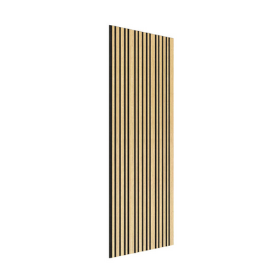 Akoestisch Wandpaneel Light Oak 260x60 cm – Gemixte Stijl & Makkelijke Montage