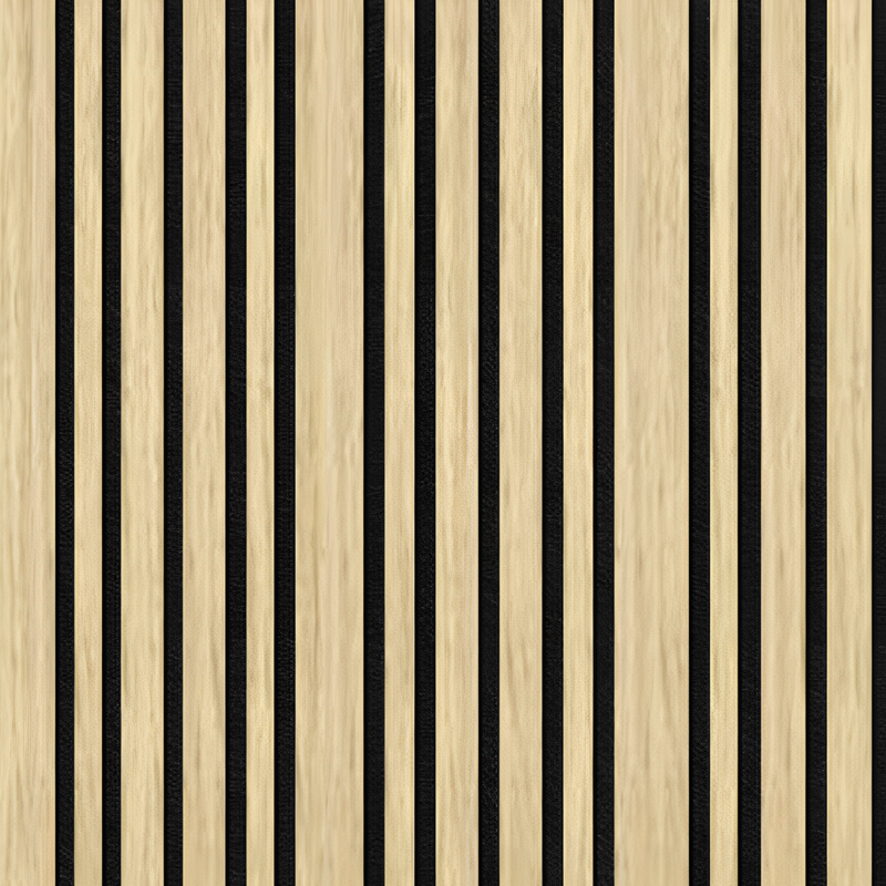 Akoestisch Wandpaneel Light Oak 260x60 cm – Gemixte Stijl & Makkelijke Montage