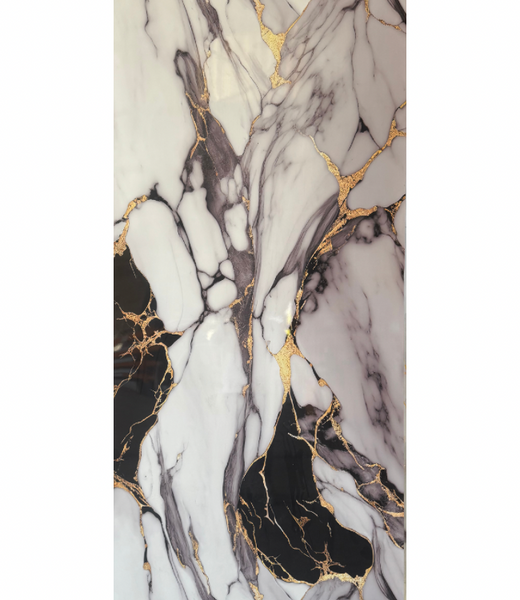 PVC Wandpaneel Marmerlook Elgaza Noire – 280x122 cm – Waterbestendig & Hoogglans