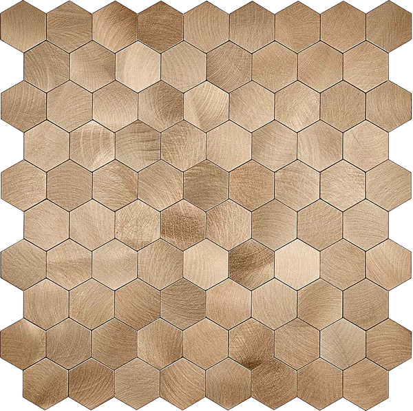 Zelfklevende Mozaïek Steenstrip Goud | 29,1 x 28,6 0,4 CM