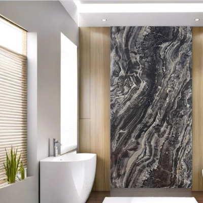 Wandpaneel Pvc MarmerPlaat Hoogglans Onyx Arabesque  | 280x122x0.3 | Waterbestendig