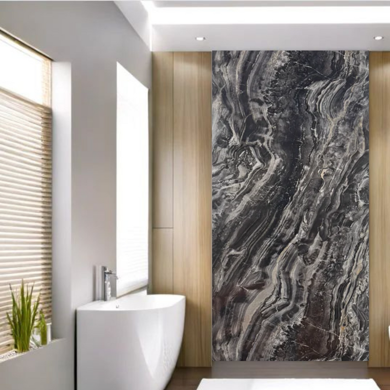 Wandpaneel Pvc MarmerPlaat Hoogglans Onyx Arabesque  | 280x122x0.3 | Waterbestendig