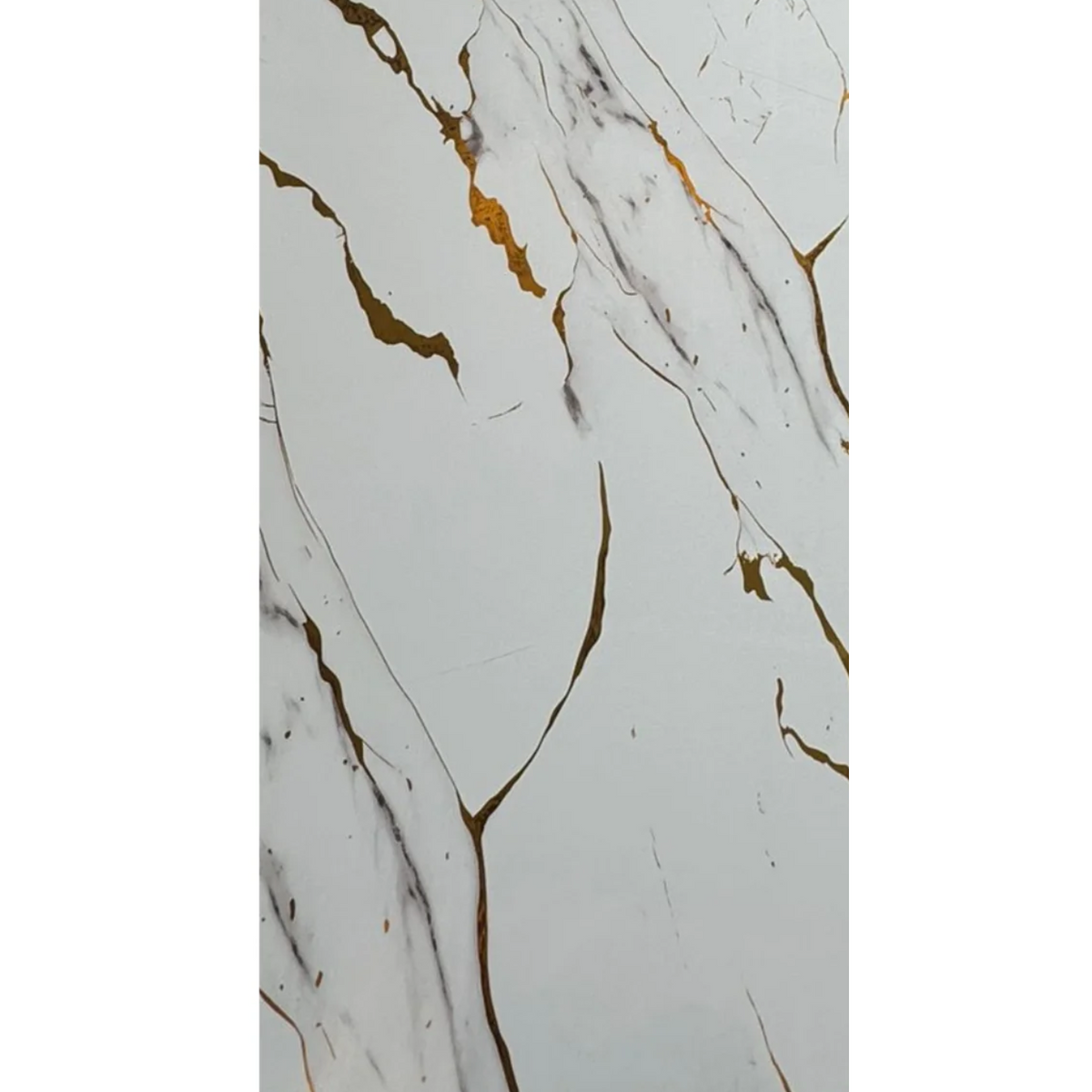 Wandpaneel Pvc MarmerPlaat Hoogglans Wit marble met goud  | 275x122x0.3 | Waterbestendig