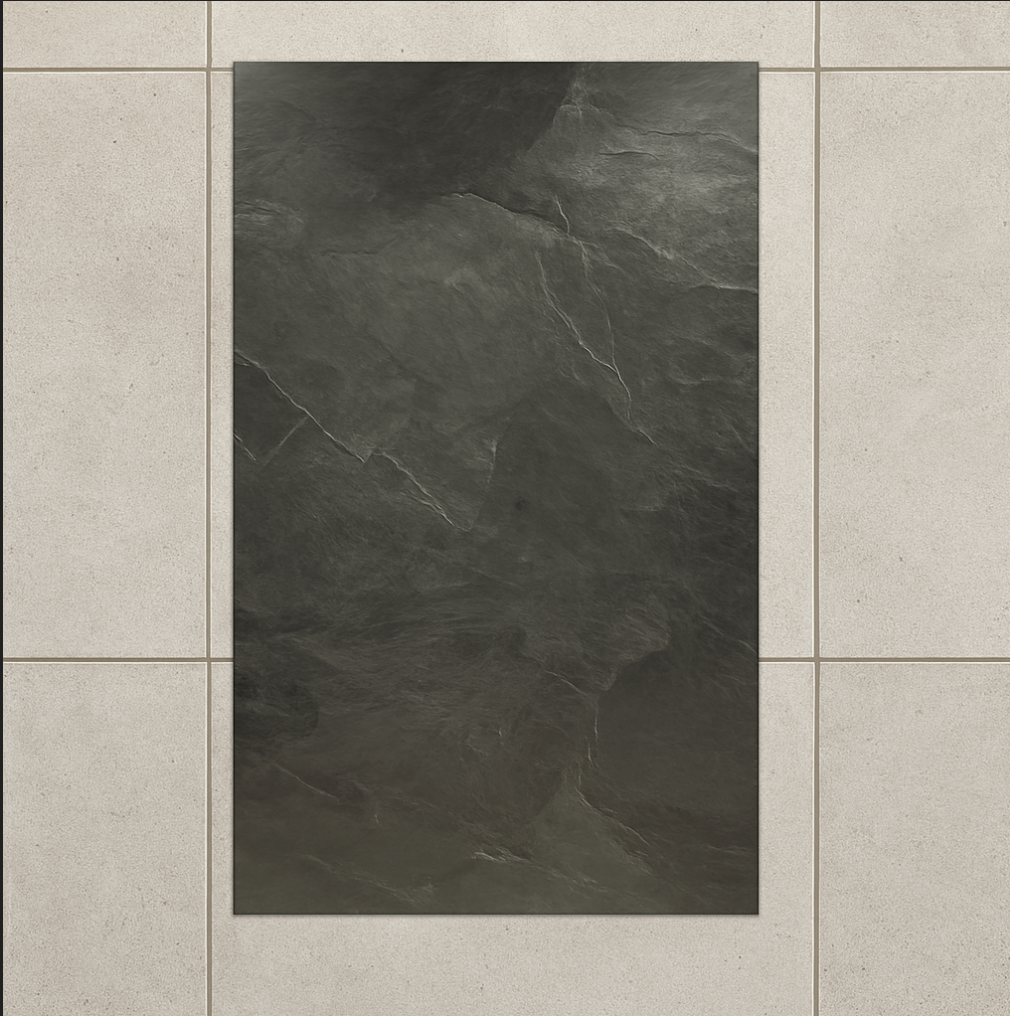 Wandpaneel Pvc MarmerPlaat MAT Zwart | 280x122x0.3 | Waterbestendig