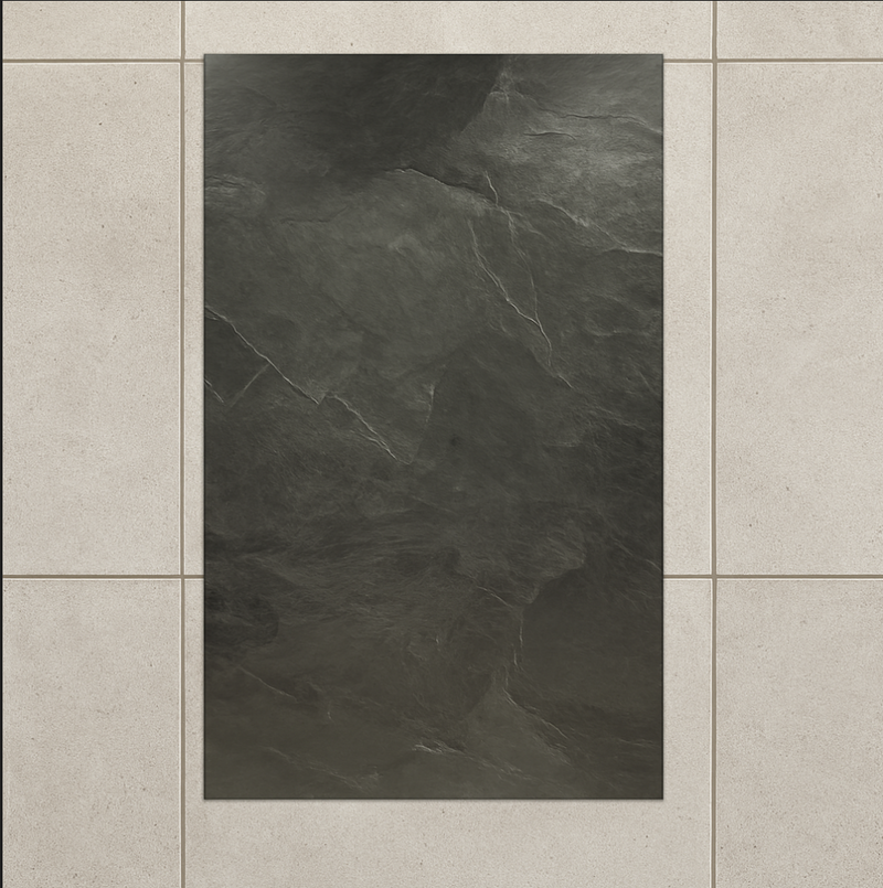 PVC Wandpaneel Zwart – 280x120 cm – Waterbestendig & Matte Afwerking